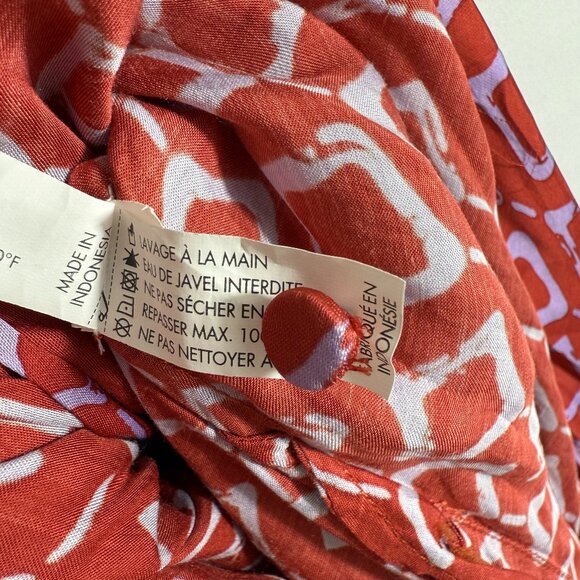 Poupette St Barth Irma Long Dress Tunic Long Sleeve Belted Maxi Orange Rombu S - Picture 8 of 12